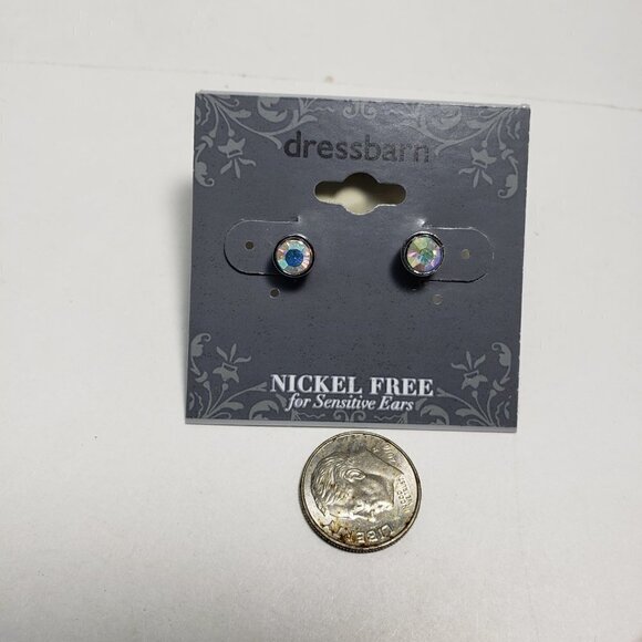 2/$30 Colorful Sparkling Crystal Stud Earrings - 0.2" - Women Fashion Jewelry - Picture 6 of 7